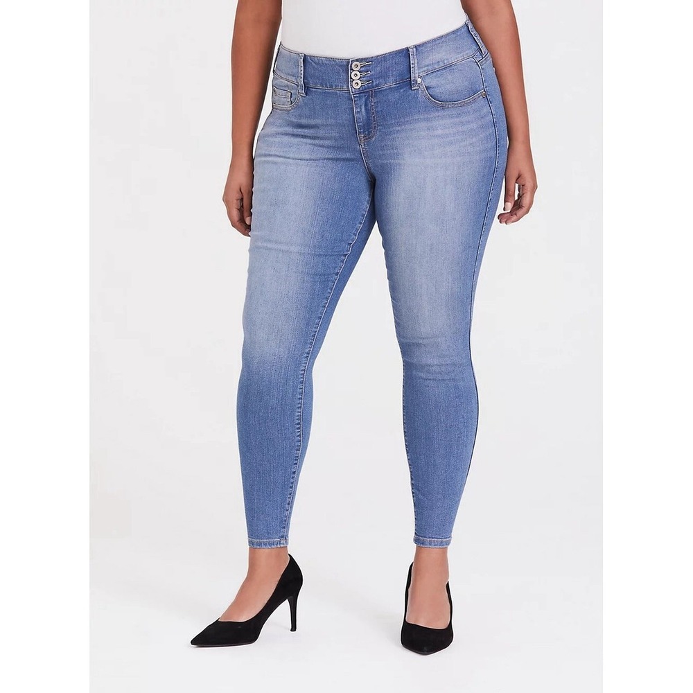 New $76 Torrid Jegging Women's Plus Size 26 Light Wash Jetty Stretch Lycra - Picture 1 of 13